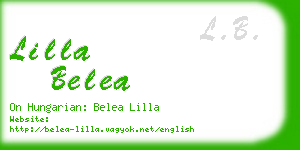 lilla belea business card